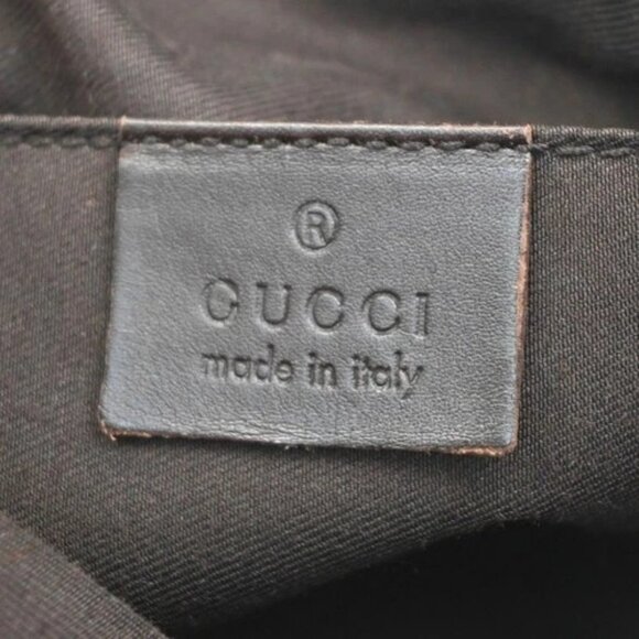 GUCCI Logo GG Pattern Crossbody Shoulder Bag Canvas Leather Brown Italy 35KC160 - Picture 15 of 16